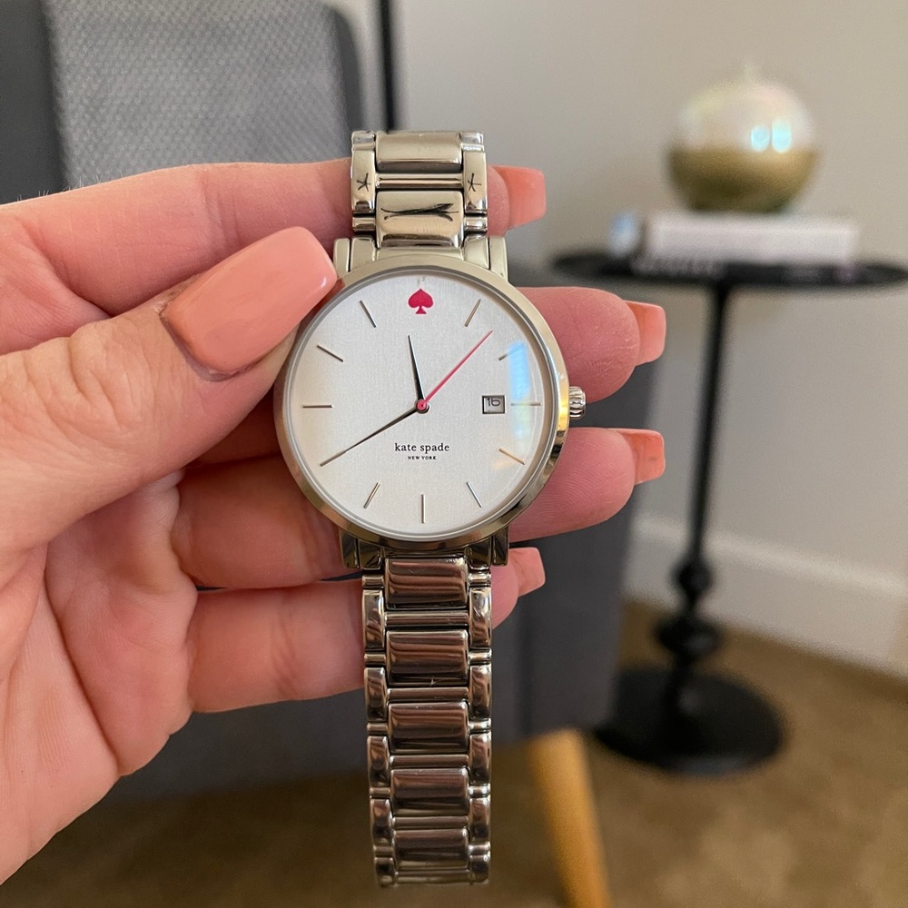 Kate Spade large face watch silver